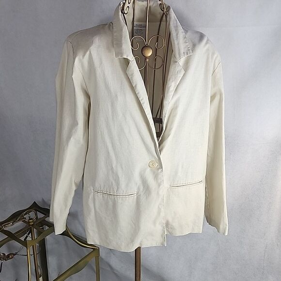 Linen blend Vintage Blair Boutique Size M Jacket Blazer - Picture 2 of 11